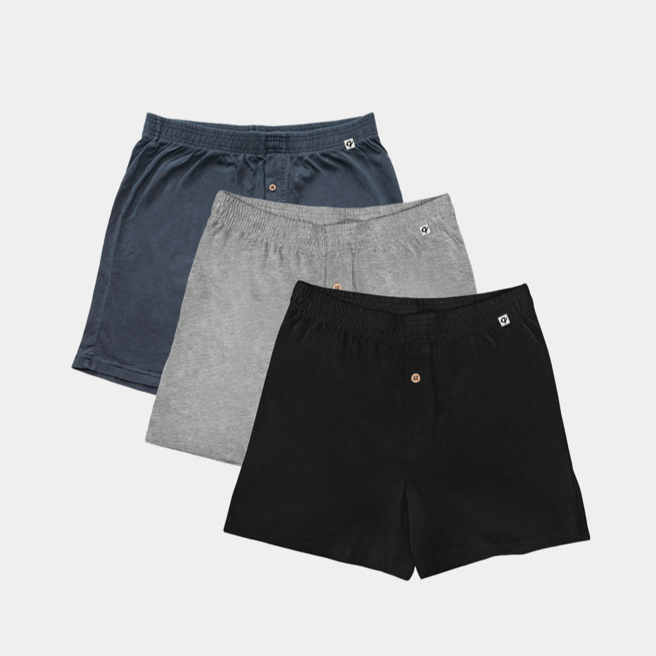Everyday Knit Boxers - 100% Organic Cotton (3 pack)