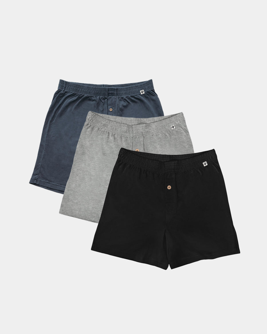 Everyday Knit Boxers - 100% Organic Cotton (3 pack)