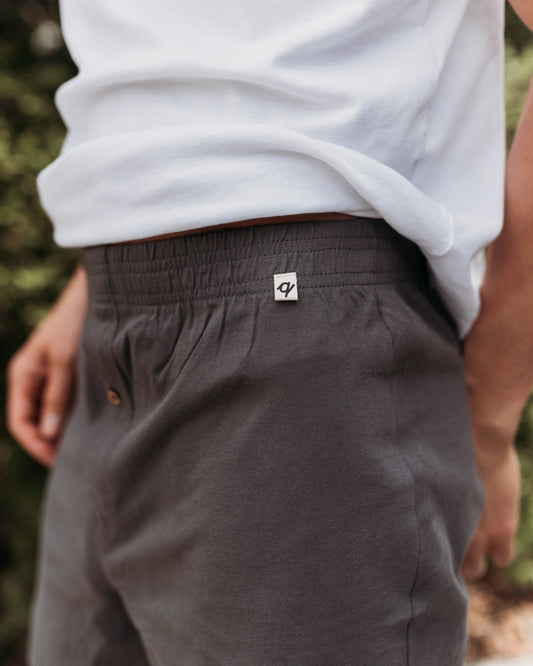 Everyday Knit Boxers - Natural, Plant Dyed - Ash - 100% Organic Cotton